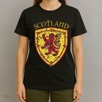 Scottish Rampant Lion Scotland Coat Of Arms Banner T-Shirt thumb 4