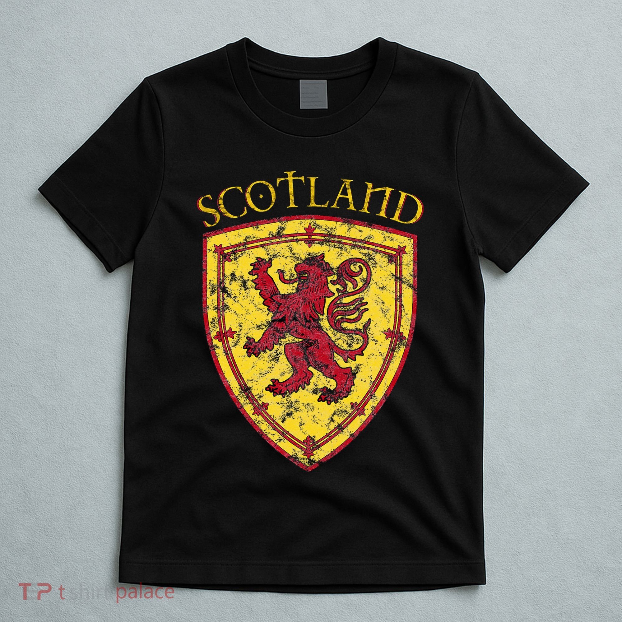 Scottish Rampant Lion Scotland Coat Of Arms Banner T-Shirt