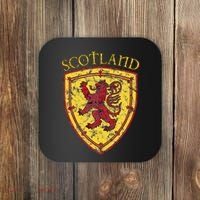 Scottish Rampant Lion Scotland Coat Of Arms Banner Coaster thumb 0