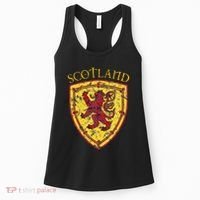 Scottish Rampant Lion Scotland Coat Of Arms Banner Women's Tank Top thumb 0