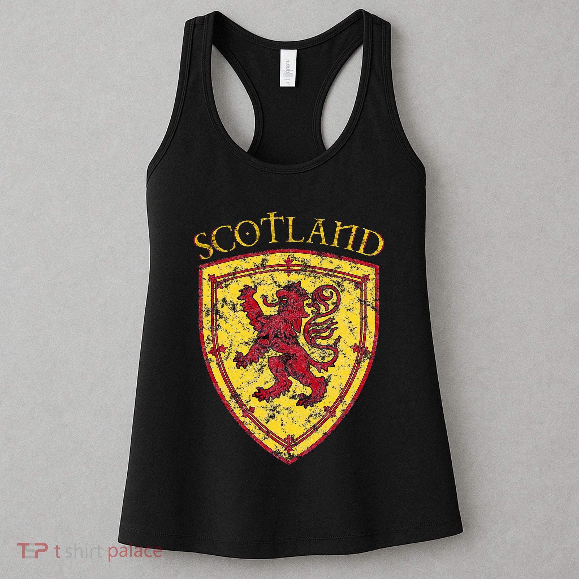 Scottish Rampant Lion Scotland Coat Of Arms Banner Women's Tank Top