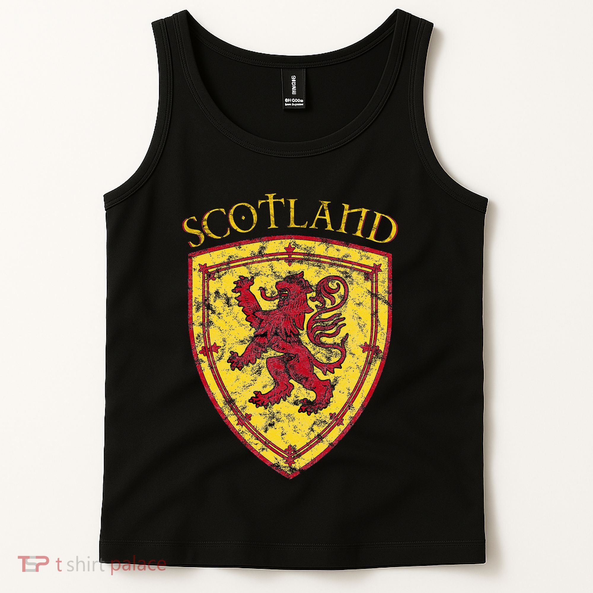 Scottish Rampant Lion Scotland Coat Of Arms Banner Tank Top