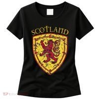 Scottish Rampant Lion Scotland Coat Of Arms Banner Women's T-Shirt thumb 0