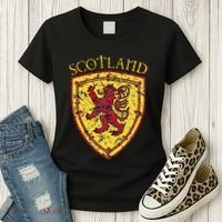 Scottish Rampant Lion Scotland Coat Of Arms Banner Women's T-Shirt thumb 3