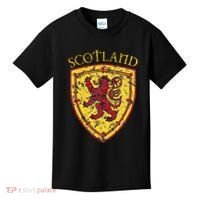 Scottish Rampant Lion Scotland Coat Of Arms Banner Kids T-Shirt thumb 0