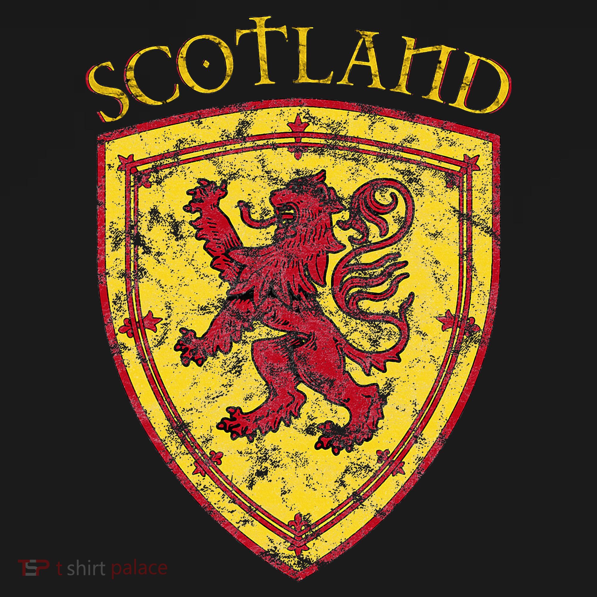 Scottish Rampant Lion Scotland Coat Of Arms Banner Kids T-Shirt