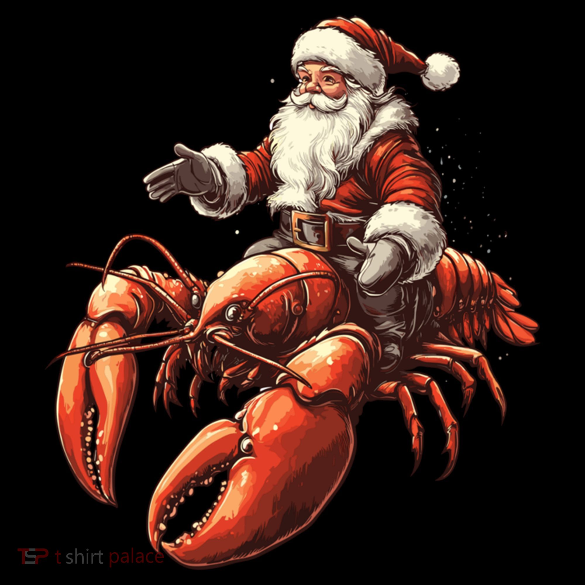 Santa Riding Lobster Funny Lobster Christmas Xmas Pajama Funny Gift Coffee Mug