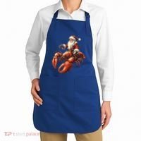 Santa Riding Lobster Funny Lobster Christmas Xmas Pajama Funny Gift Apron thumb 2