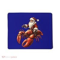Santa Riding Lobster Funny Lobster Christmas Xmas Pajama Funny Gift Mousepad thumb 0