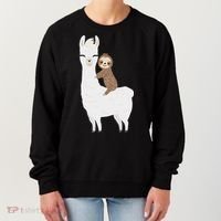 Sloth Riding Llama Funny Birthday Gift For Boy, Girl Women's Sweatshirt thumb 0