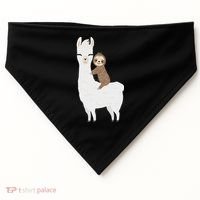 Sloth Riding Llama Funny Birthday Gift For Boy, Girl USA-Made Doggie Bandana thumb 0