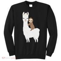 Sloth Riding Llama Funny Birthday Gift For Boy, Girl Sweatshirt thumb 0