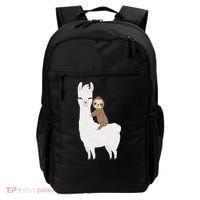 Sloth Riding Llama Funny Birthday Gift For Boy, Girl Backpack thumb 0