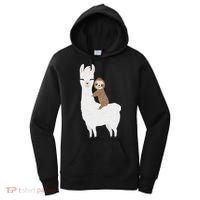 Sloth Riding Llama Funny Birthday Gift For Boy, Girl Women's Hoodie thumb 0