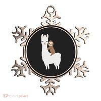 Sloth Riding Llama Funny Birthday Gift For Boy, Girl Ornament thumb 0