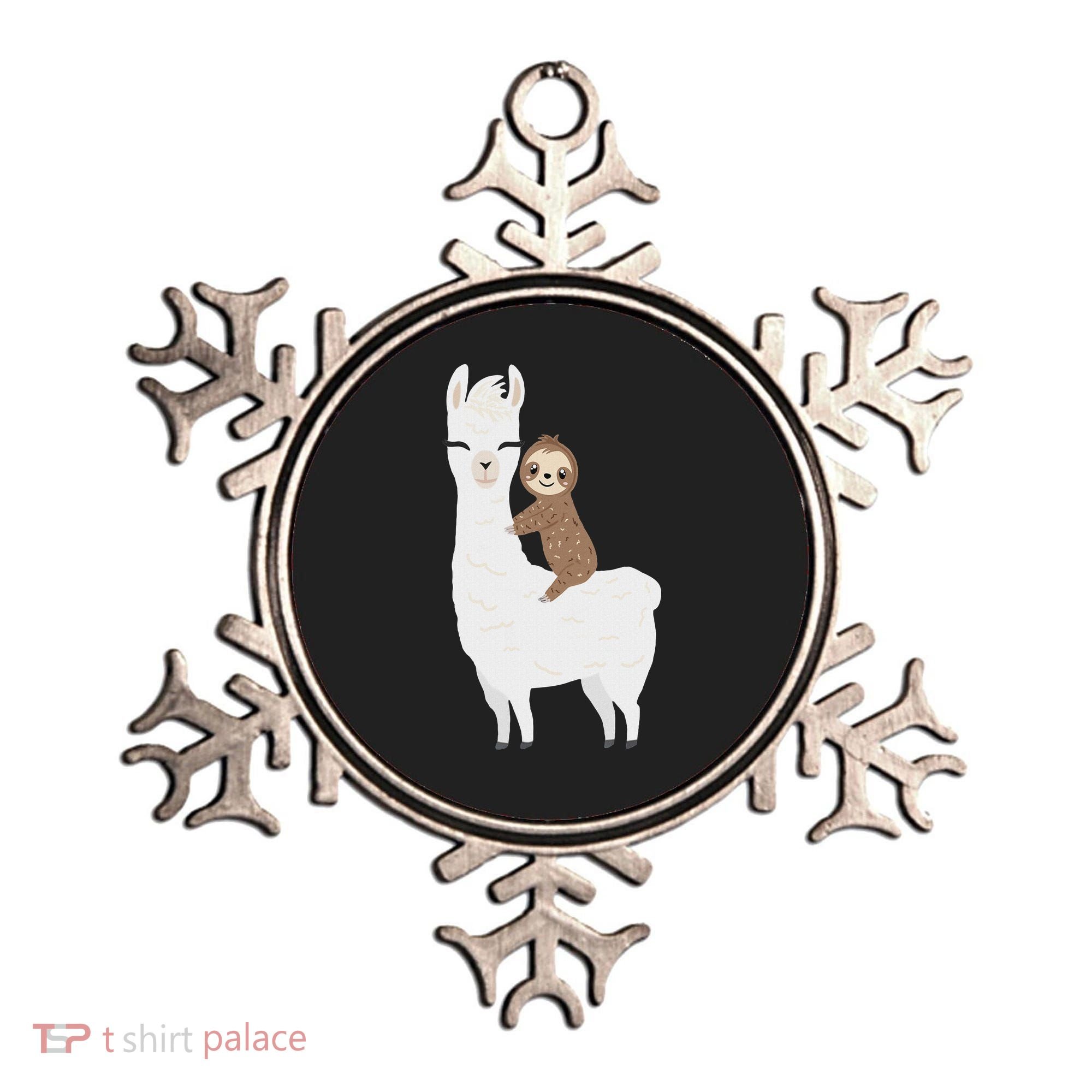 Sloth Riding Llama Funny Birthday Gift For Boy, Girl Ornament
