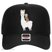 Sloth Riding Llama Funny Birthday Gift For Boy, Girl Hat thumb 0