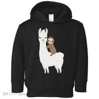 Sloth Riding Llama Funny Birthday Gift For Boy, Girl Toddler Hoodie thumb 0