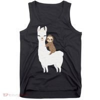 Sloth Riding Llama Funny Birthday Gift For Boy, Girl Tank Top thumb 0