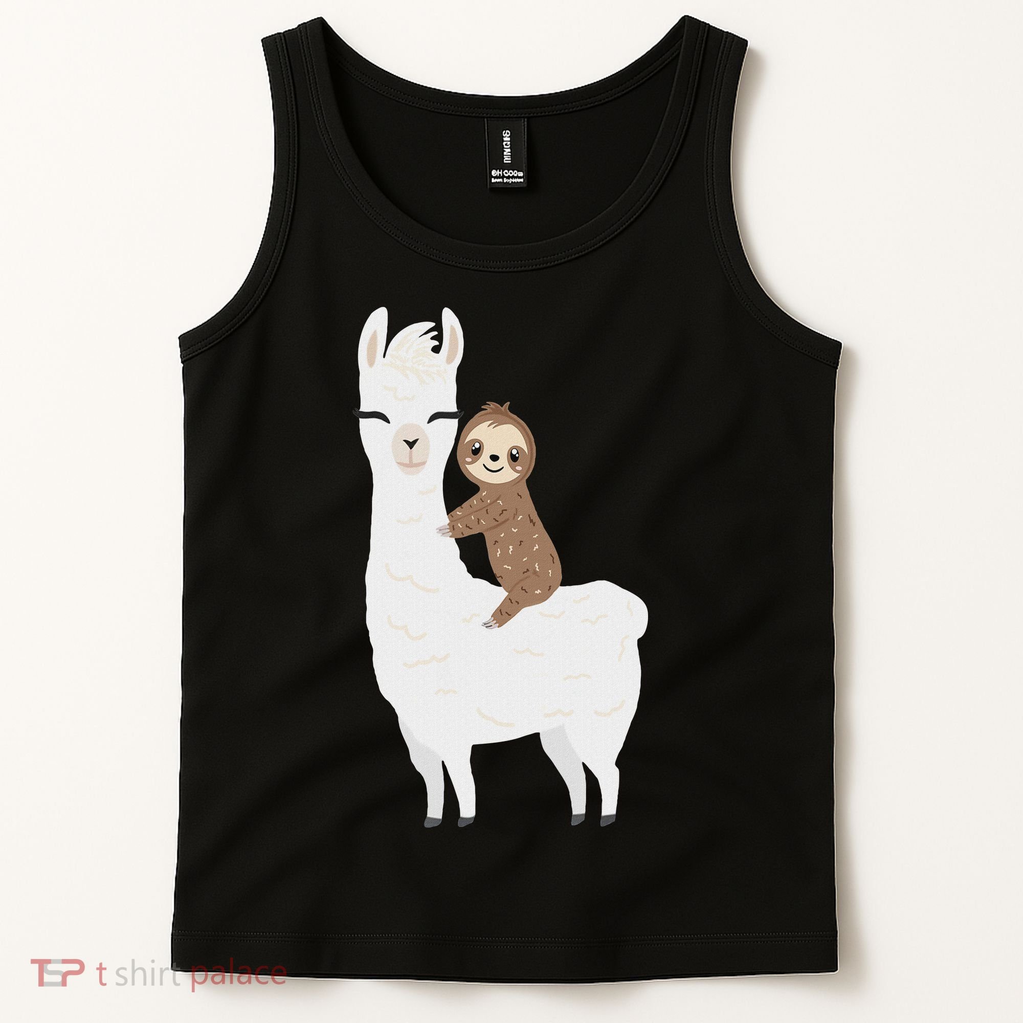 Sloth Riding Llama Funny Birthday Gift For Boy, Girl Tank Top
