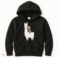 Sloth Riding Llama Funny Birthday Gift For Boy, Girl Kids Hoodie thumb 0