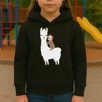 Sloth Riding Llama Funny Birthday Gift For Boy, Girl Kids Hoodie thumb 3