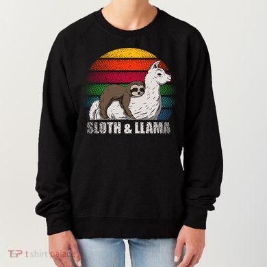 Sloth Riding LLAMA Women's Sweatshirt