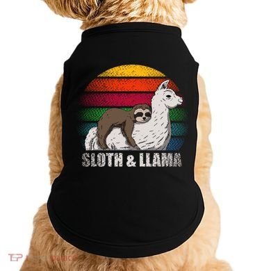 Sloth Riding LLAMA Doggie Tank