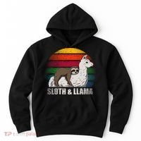 Sloth Riding LLAMA Hoodie thumb 0