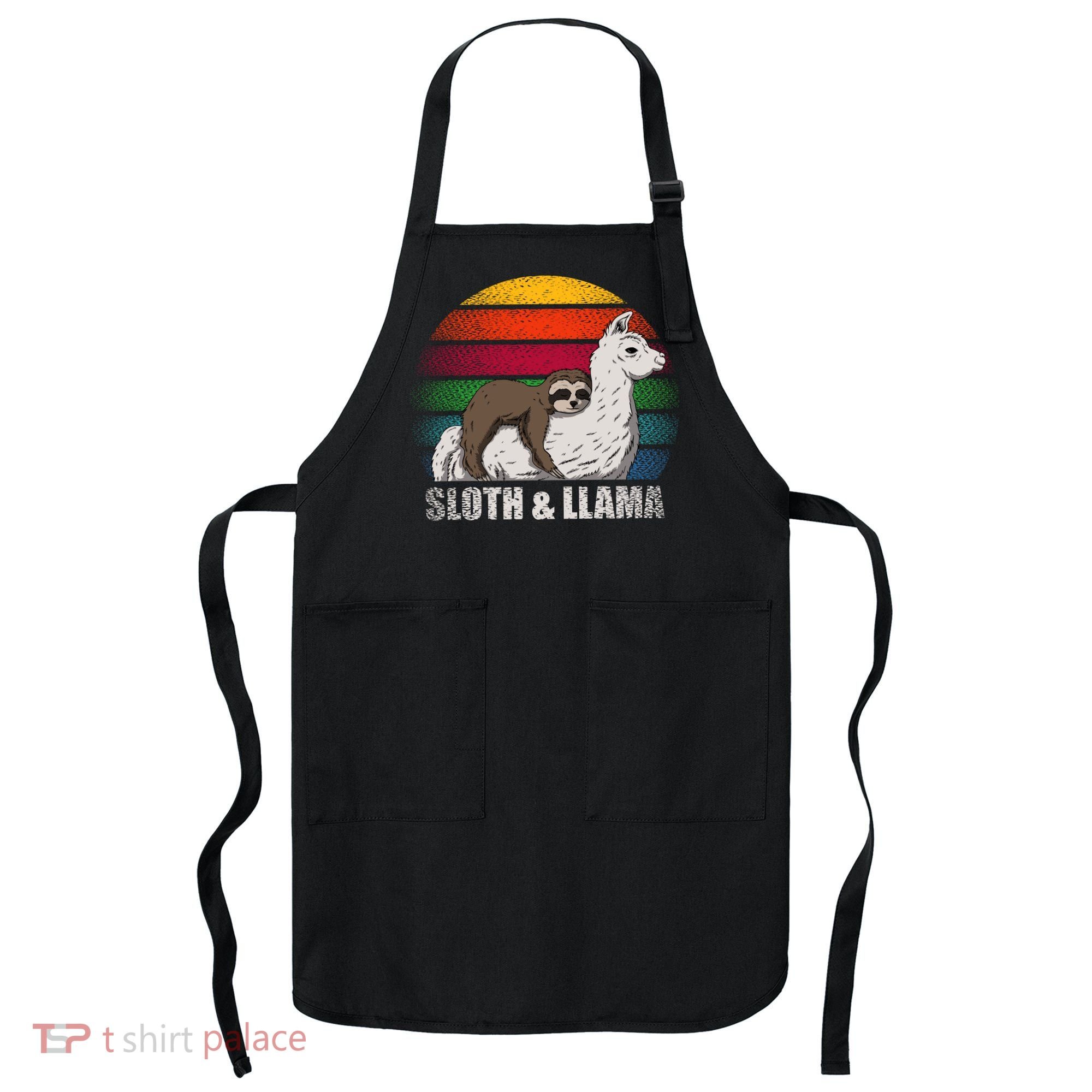 Sloth Riding LLAMA Apron
