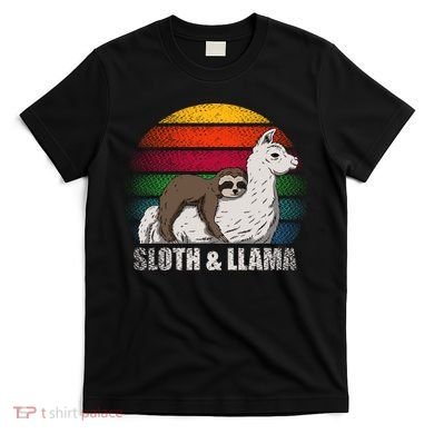 Sloth Riding LLAMA T-Shirt