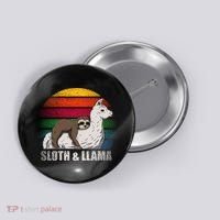 Sloth Riding LLAMA Button thumb 0