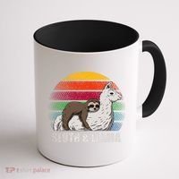 Sloth Riding LLAMA Coffee Mug thumb 1