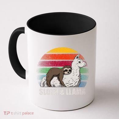Sloth Riding LLAMA Coffee Mug