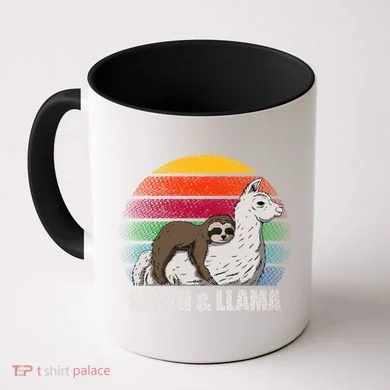 Sloth Riding LLAMA Coffee Mug