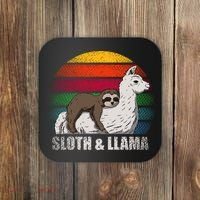 Sloth Riding LLAMA Coaster thumb 0