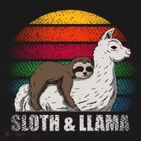 Sloth Riding LLAMA Polo thumb 3