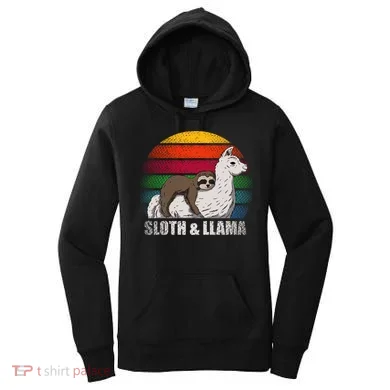 Sloth Riding LLAMA Women's Hoodie