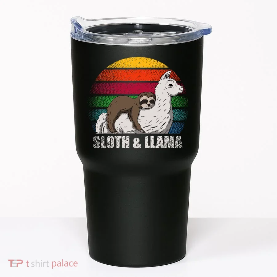 Sloth Riding LLAMA Tumbler