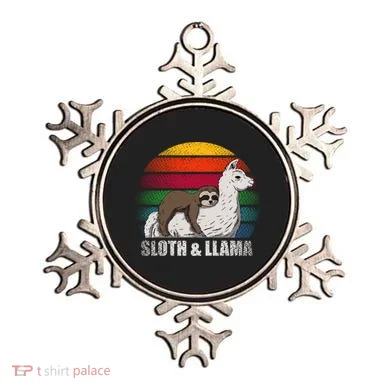 Sloth Riding LLAMA Ornament