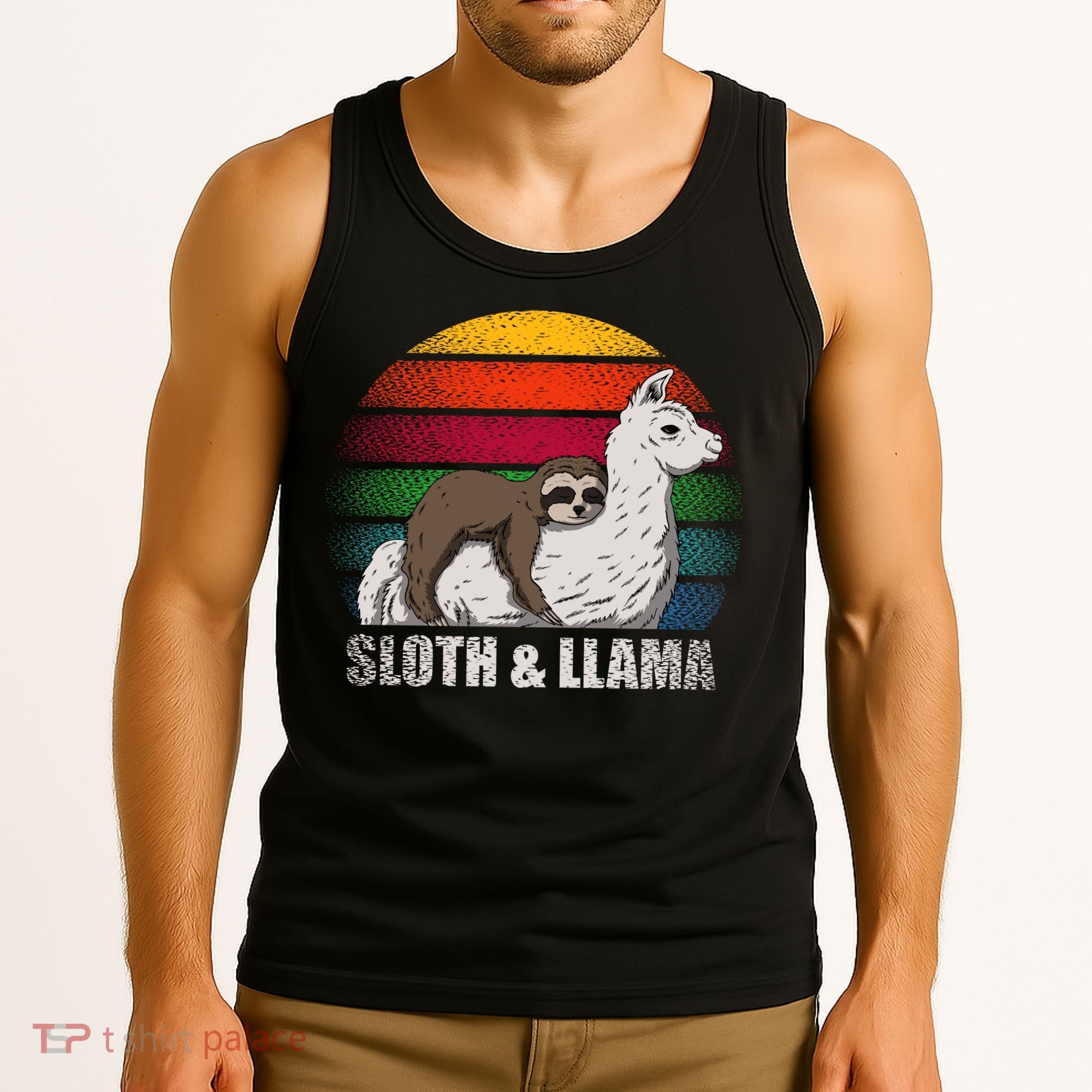 Sloth Riding LLAMA Tank Top