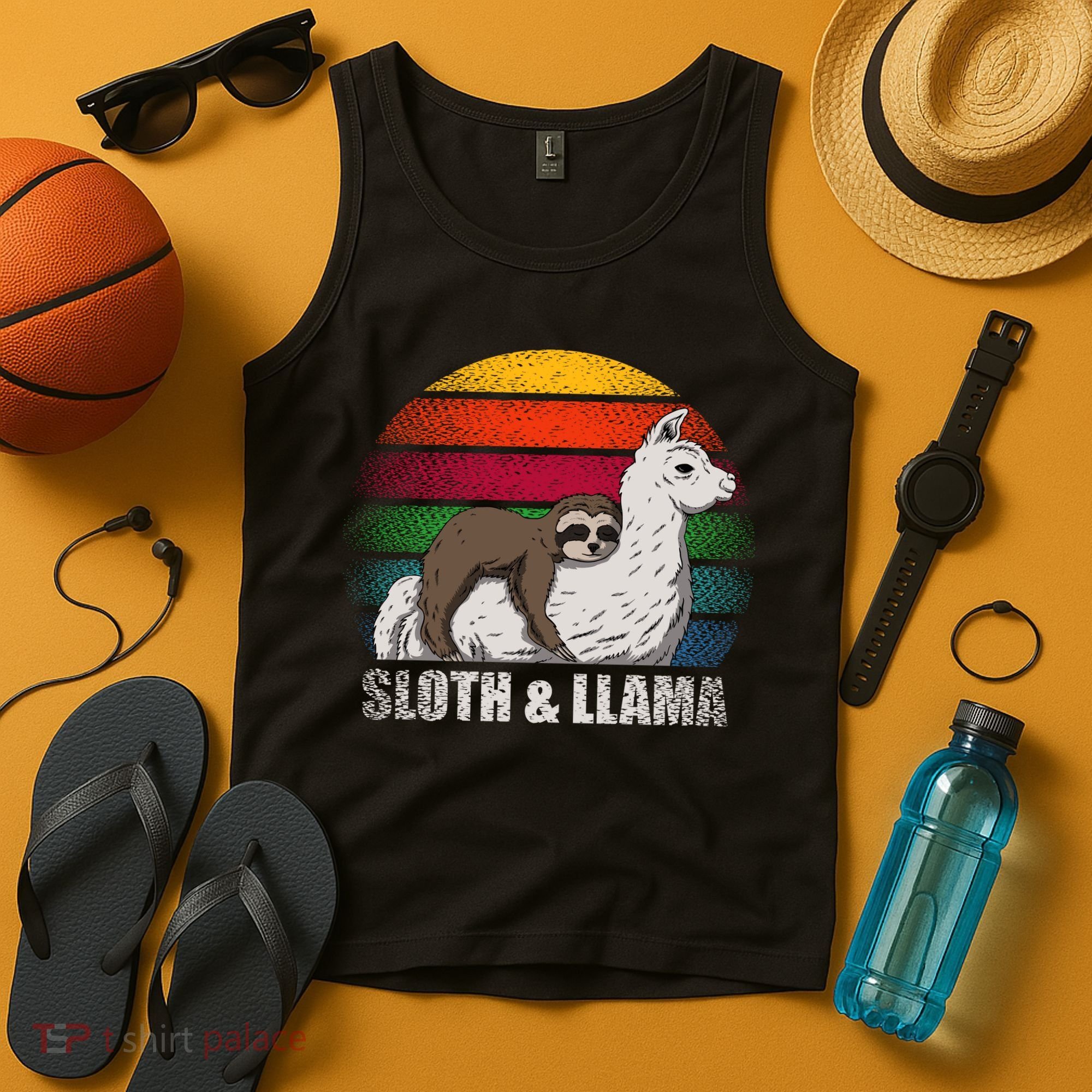 Sloth Riding LLAMA Tank Top