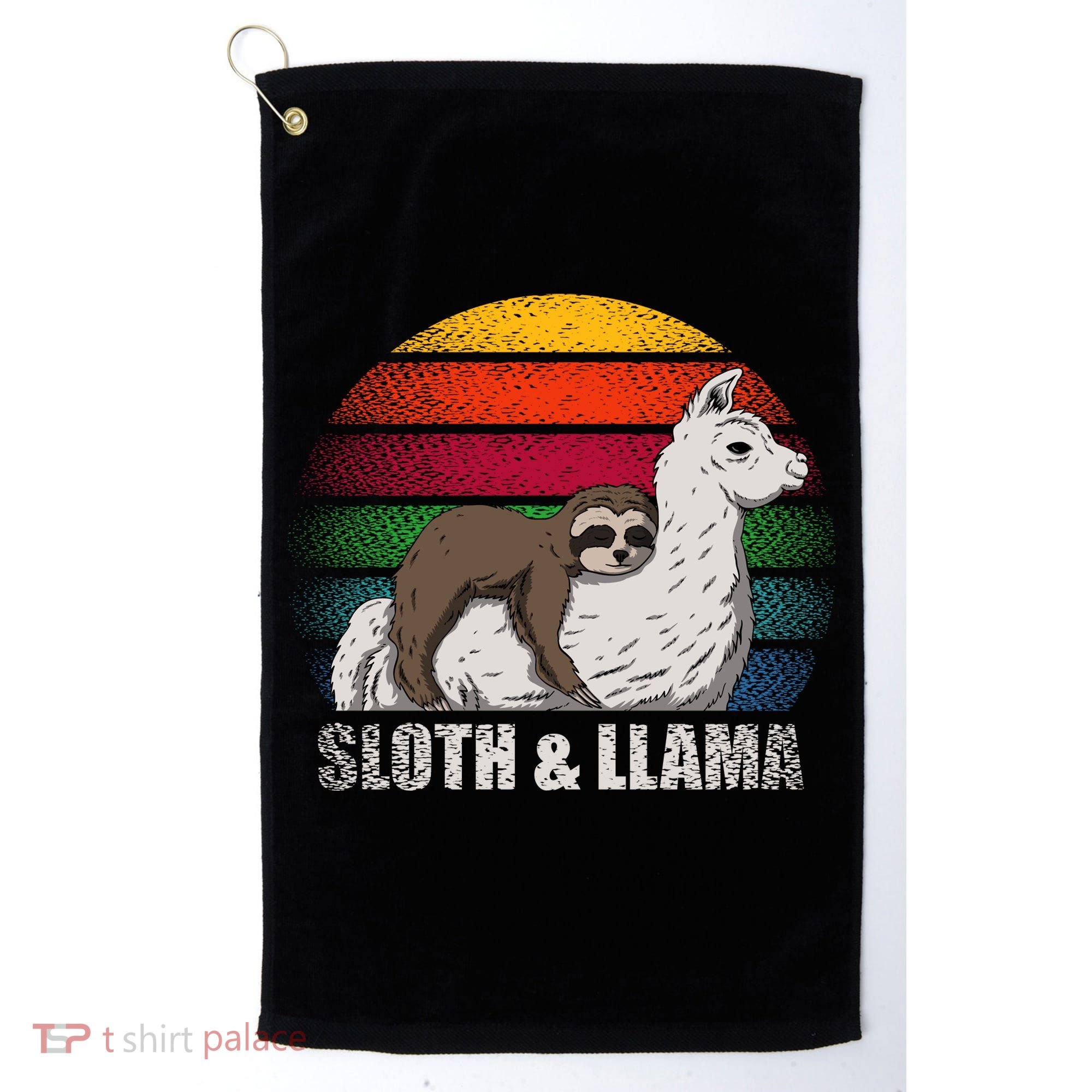 Sloth Riding LLAMA Golf Towel