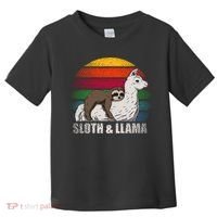 Sloth Riding LLAMA Toddler T-Shirt thumb 0