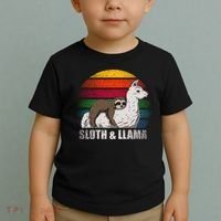 Sloth Riding LLAMA Toddler T-Shirt thumb 2