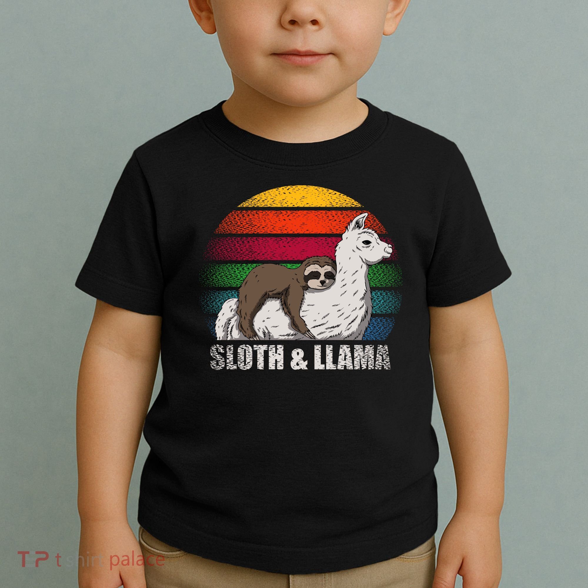 Sloth Riding LLAMA Toddler T-Shirt
