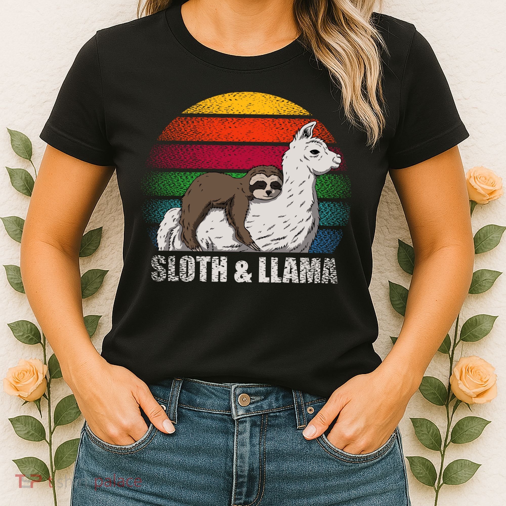 Sloth Riding LLAMA Women's T-Shirt