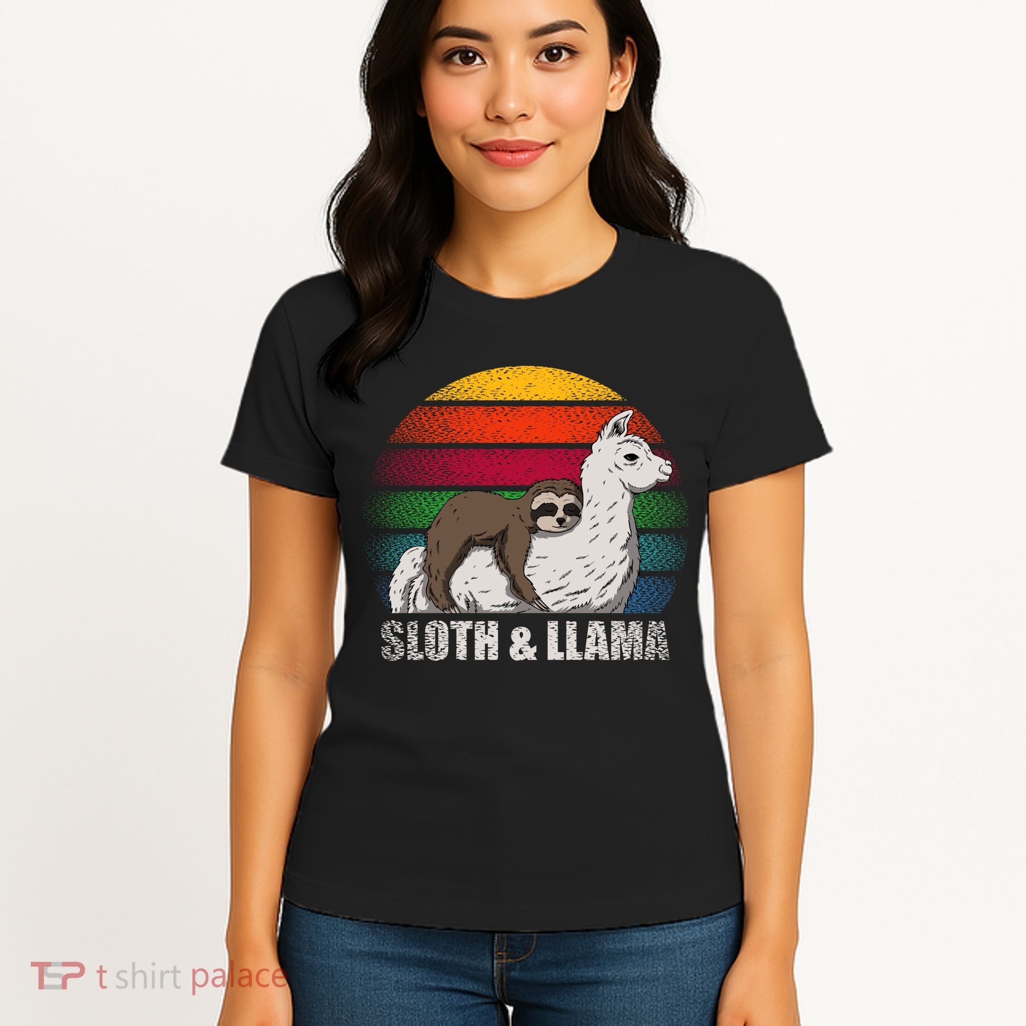 Sloth Riding LLAMA Women's T-Shirt