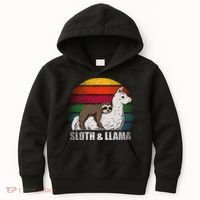 Sloth Riding LLAMA Kids Hoodie thumb 0