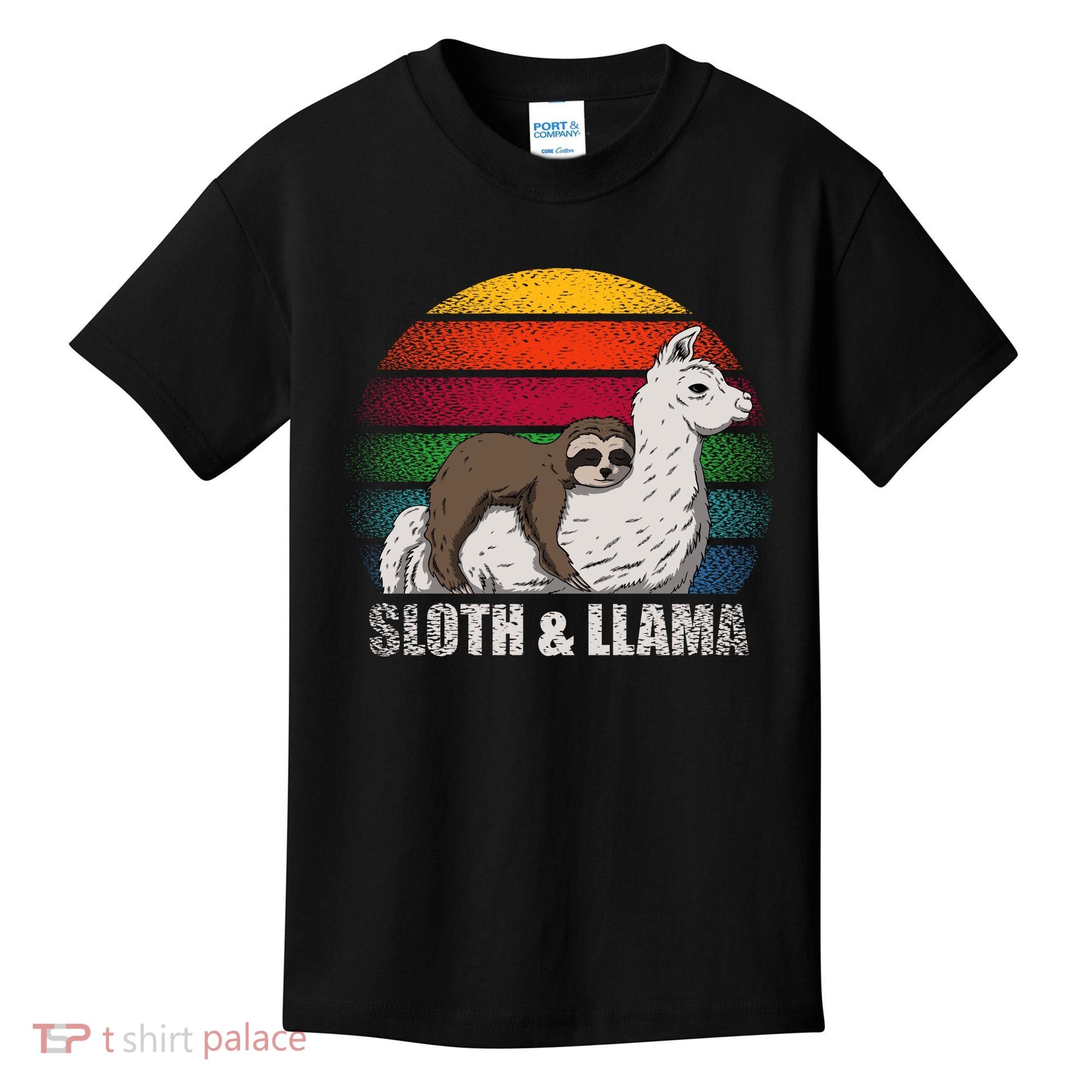 Sloth Riding LLAMA Kids T-Shirt